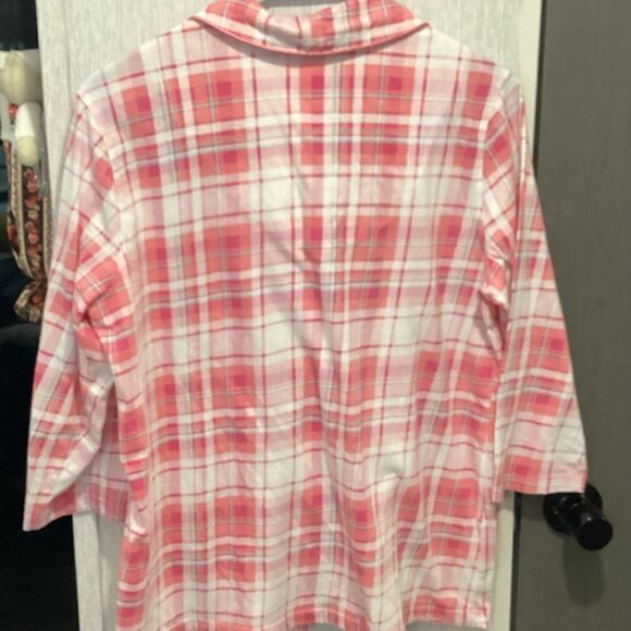 NWOT. Kim Rogers Women’s Size M 2 Pc. Pink Plaid PJ Set - Picture 15 of 15